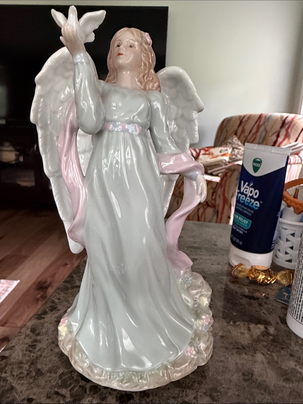 Porcelain Angel Figurine music box.